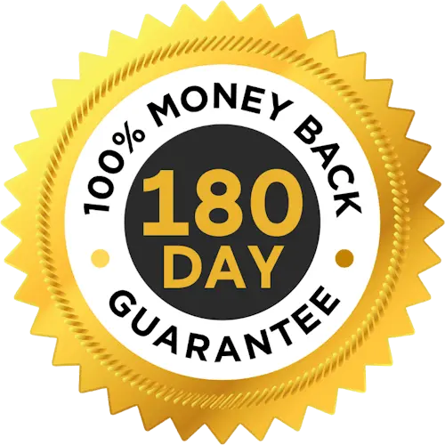 180-day money-back guarantee